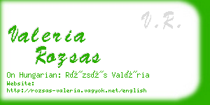 valeria rozsas business card